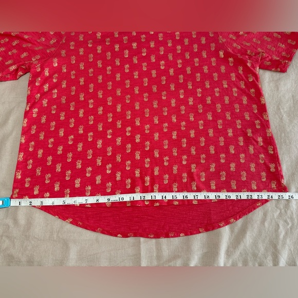 Chico's Cotton-Blend Slub Pineapple Tee - Picture 9 of 11